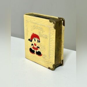Vintage 1935 Zell BOOK Figural SCRAPPY Bank Money Saver Book Thrift Book